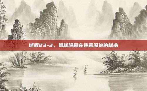 迷雾23-3，揭秘隐藏在迷雾深处的秘密-第1张图片-速奇网