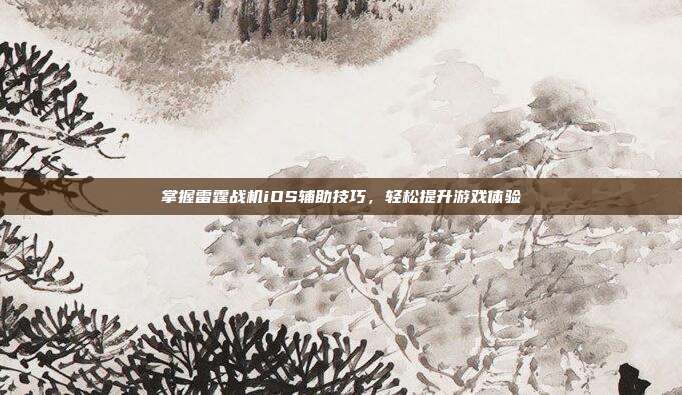 掌握雷霆战机iOS辅助技巧,轻松提升游戏体验-第1张图片-速奇网 掌握雷霆战机iOS辅助技巧,轻松提升游戏体验-第1张图片-速奇网